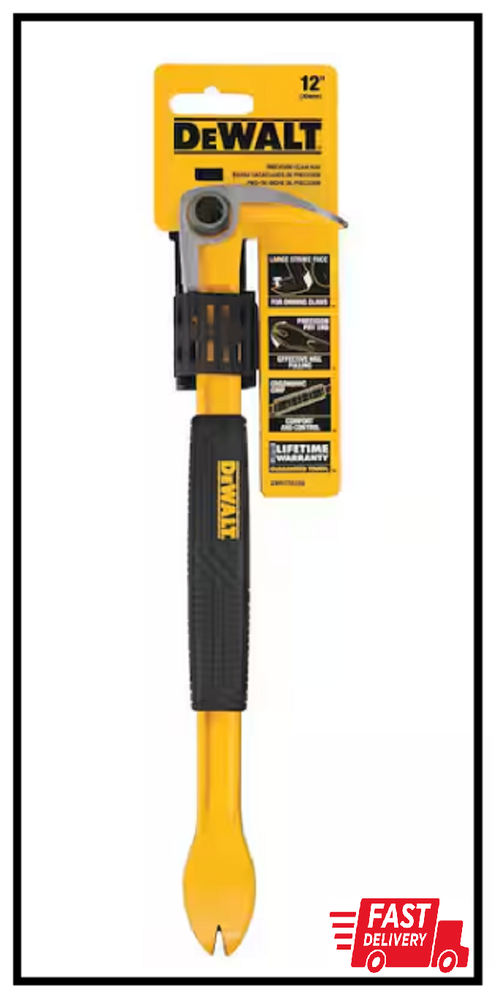 DeWalt 12 in. Precision Claw Bar Includes nail digging | DWHT55166