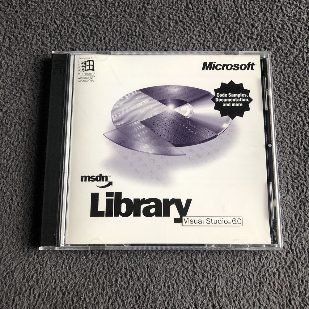 Microsoft MSDN Library Visual Studio 6.0 2 CD Set for Windows NT Windows 98