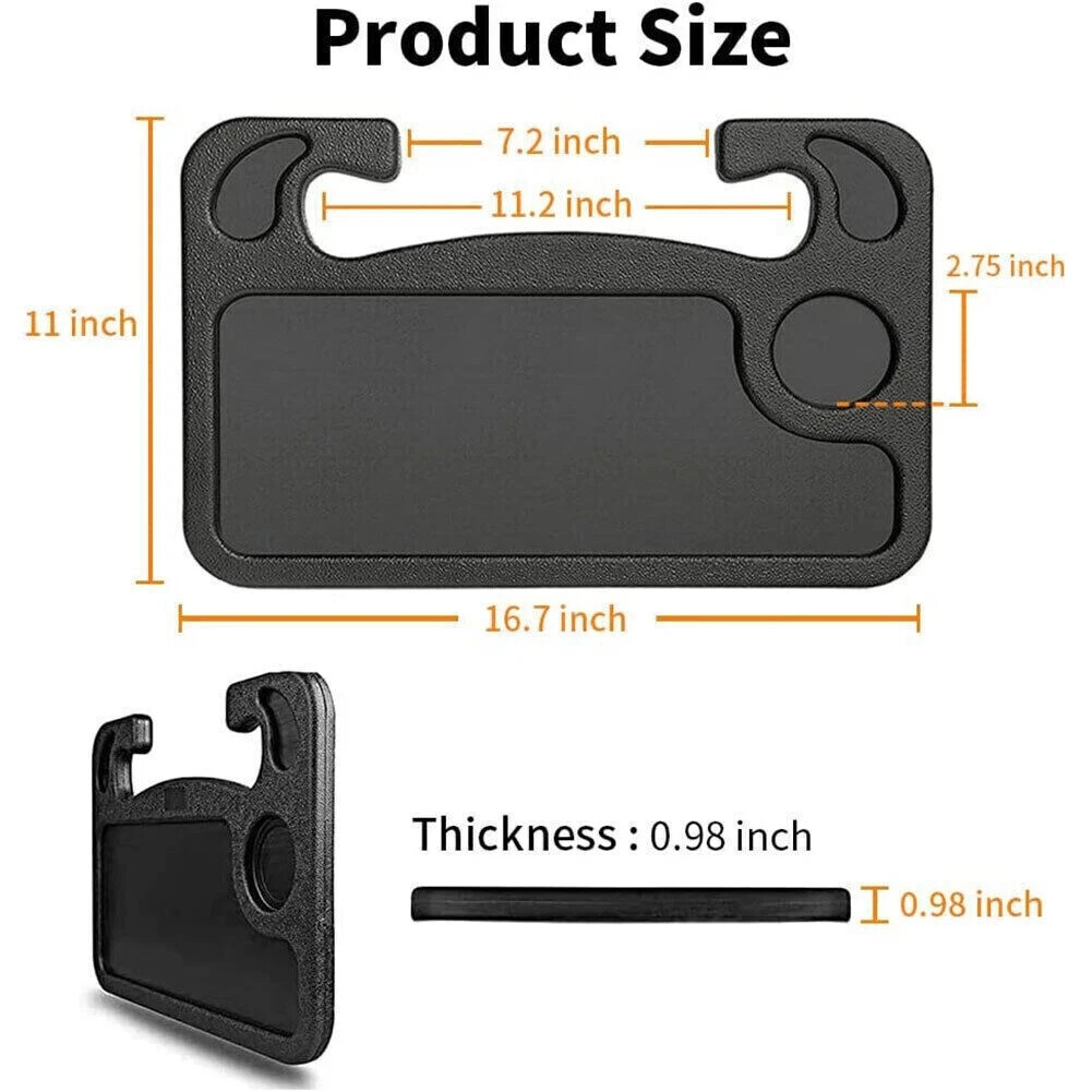 New Car Steering Wheel Tray Desk 2 Sided For Laptop Drink Food Work Table Holder