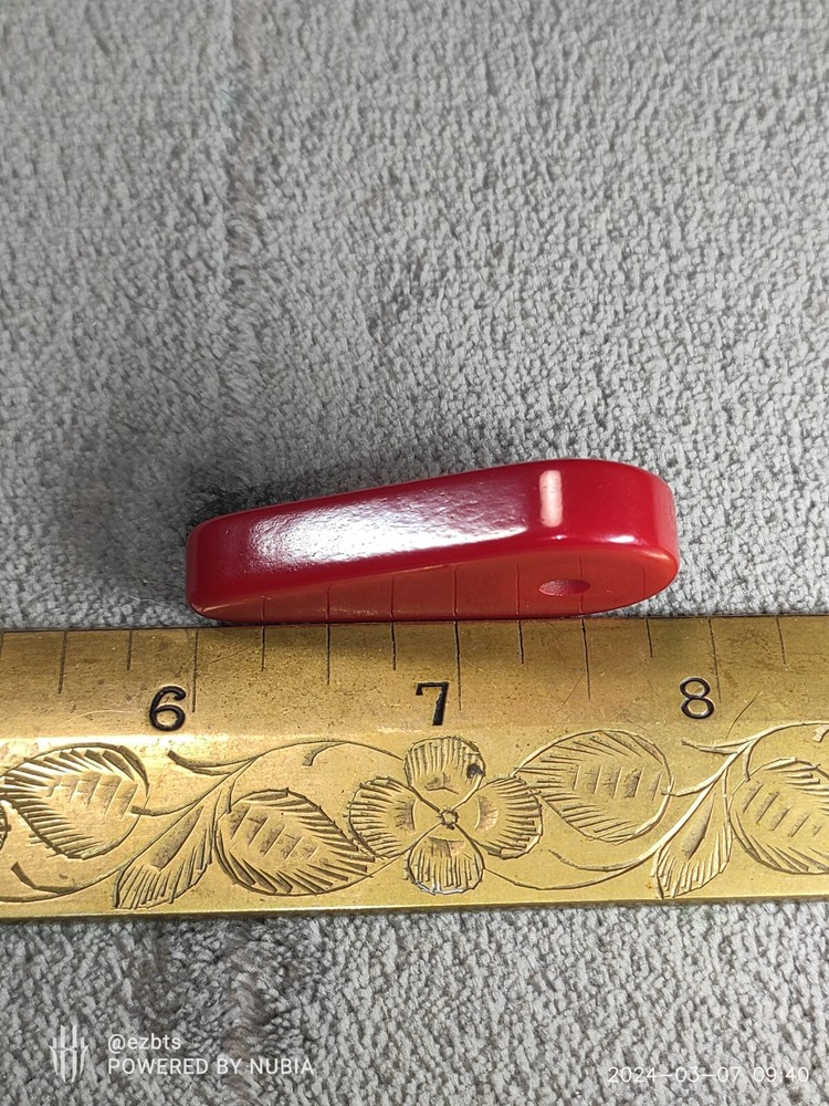 Bakelite Catalin Pinball Flipper Bat Cherry Red Nice One piece VHTF