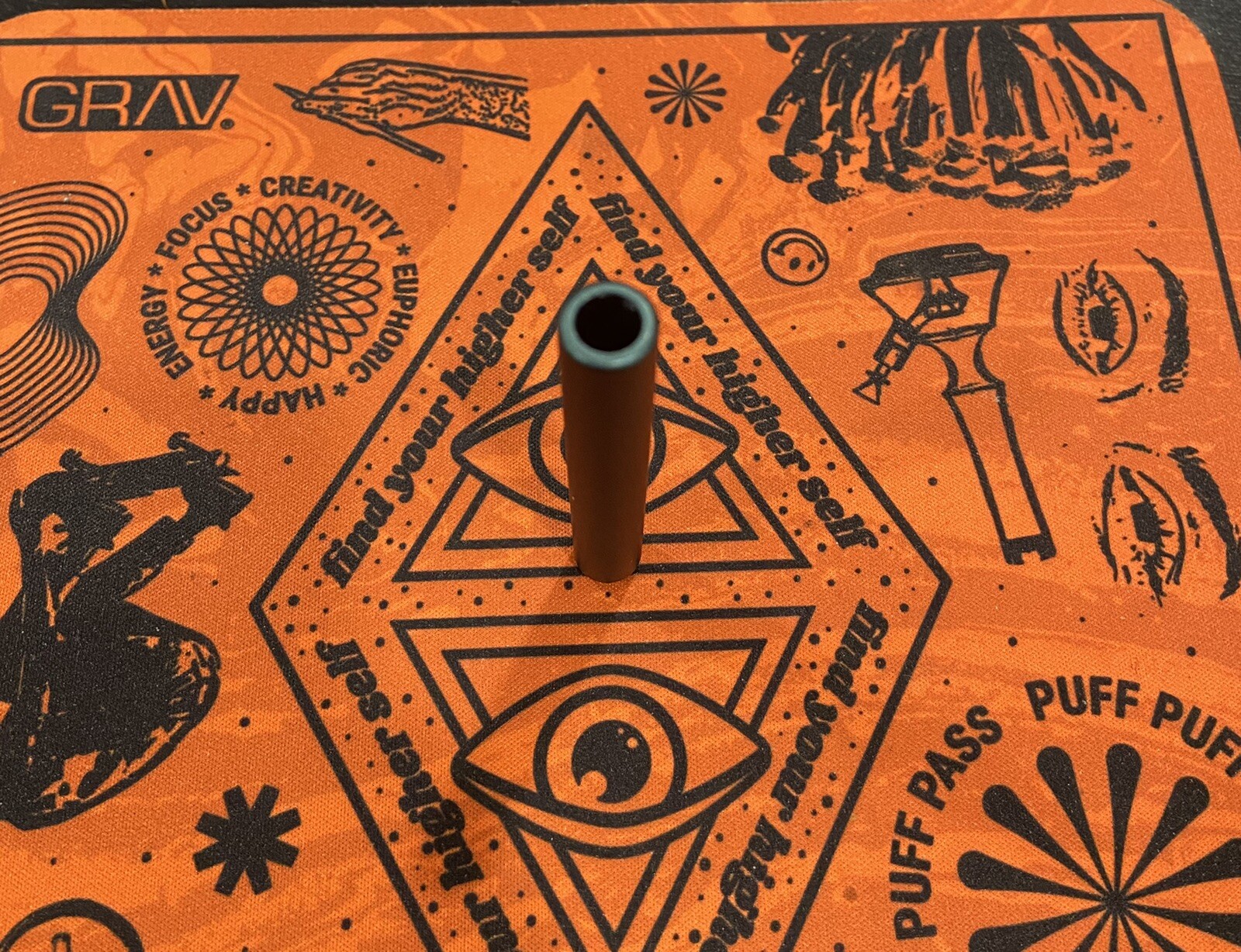 GRAV® Dugout Taster Replacement One Hitter Grinder Black *SHIPS ASAP*