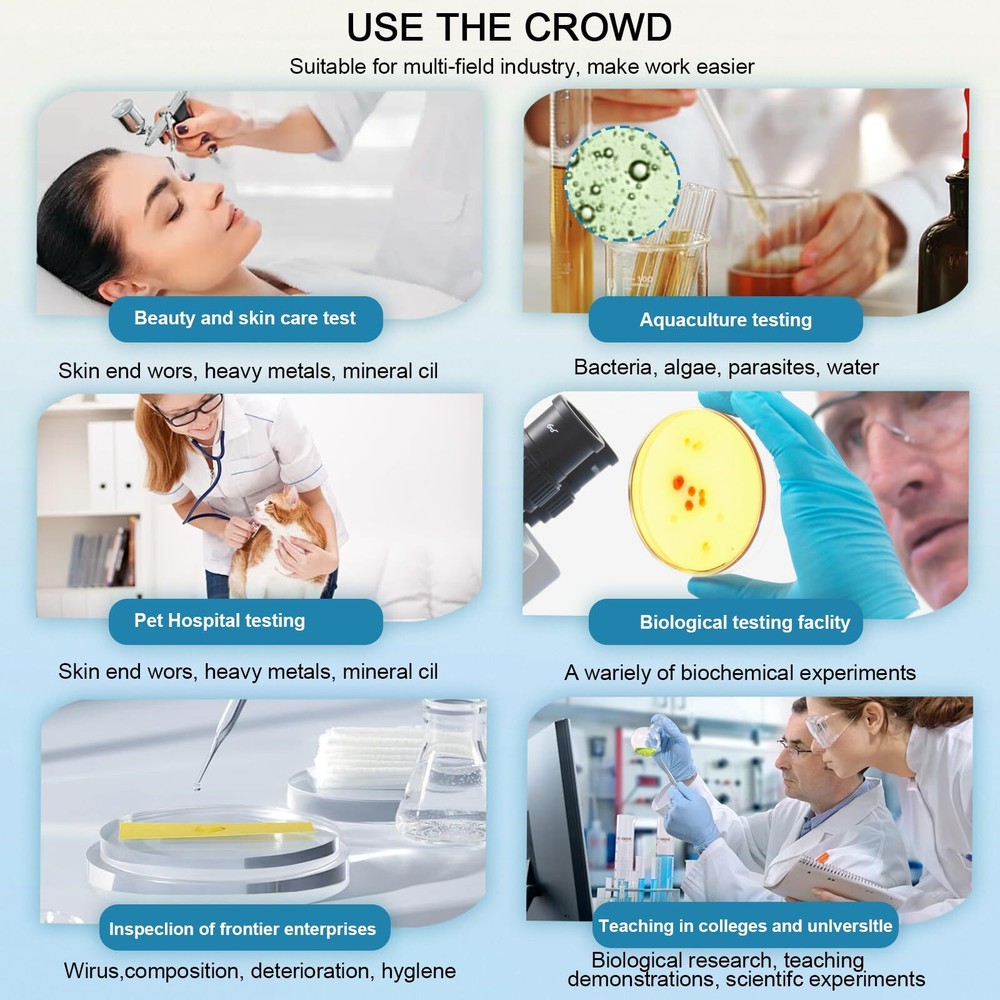 Binocular Compound Microscope 40x2000x Research Grade Professional Microscope Wi