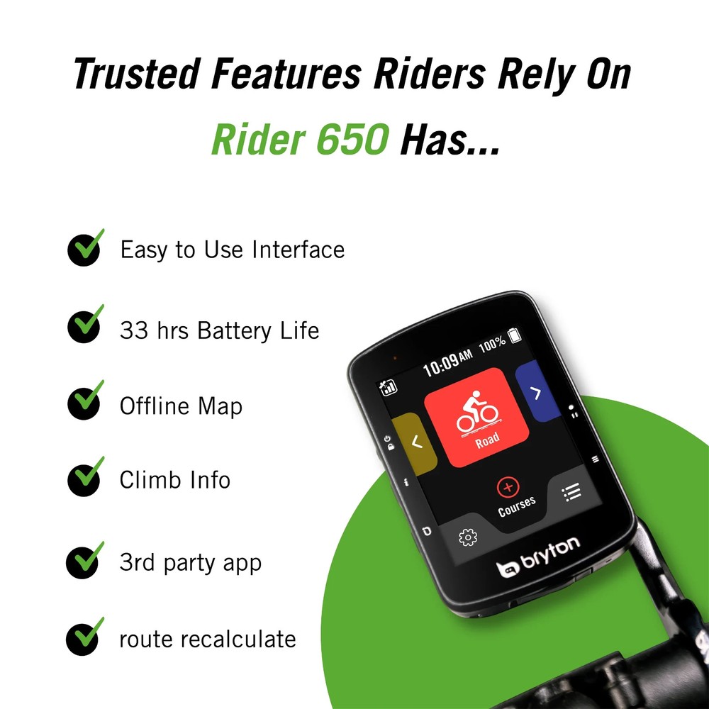 Bryton Rider 650E Wireless GPS Computer GPS Bluetooth