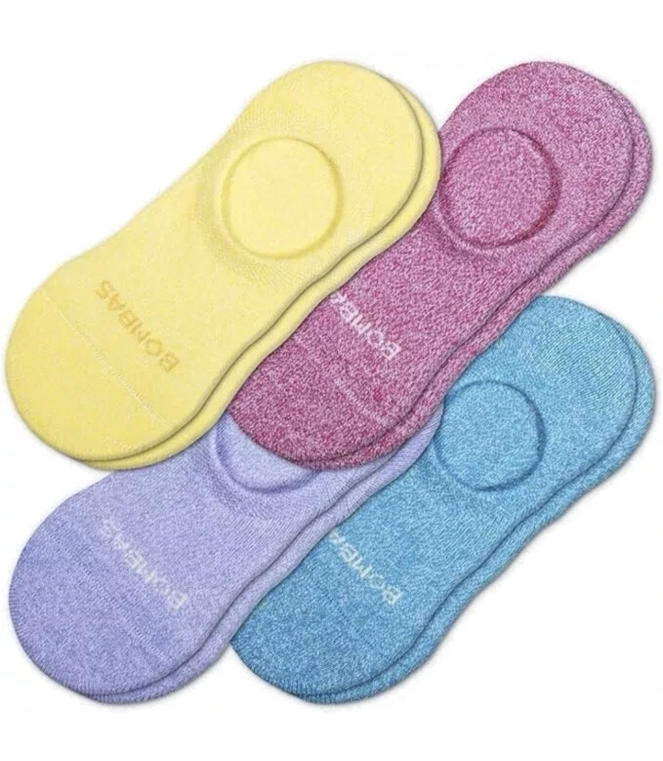 12Pack Bombas Women's Lightweight No Show Socks Mixed Bright Colors  Size Medium