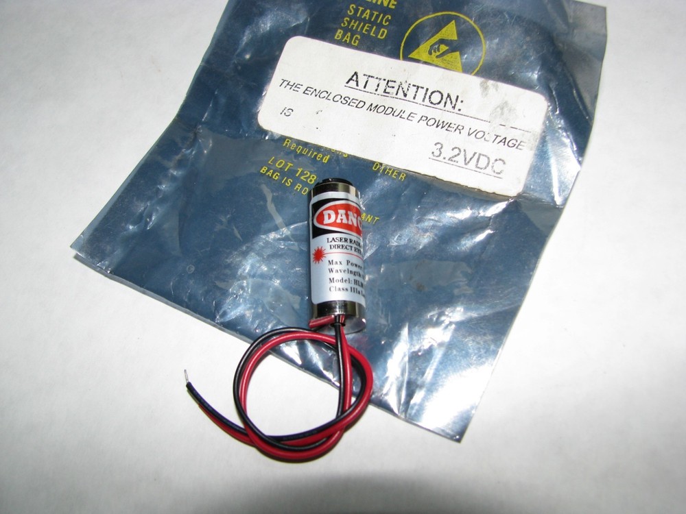 MLM1230 Red Dot 650 laser module Nos 3.2 Volt DC (RB1.3)