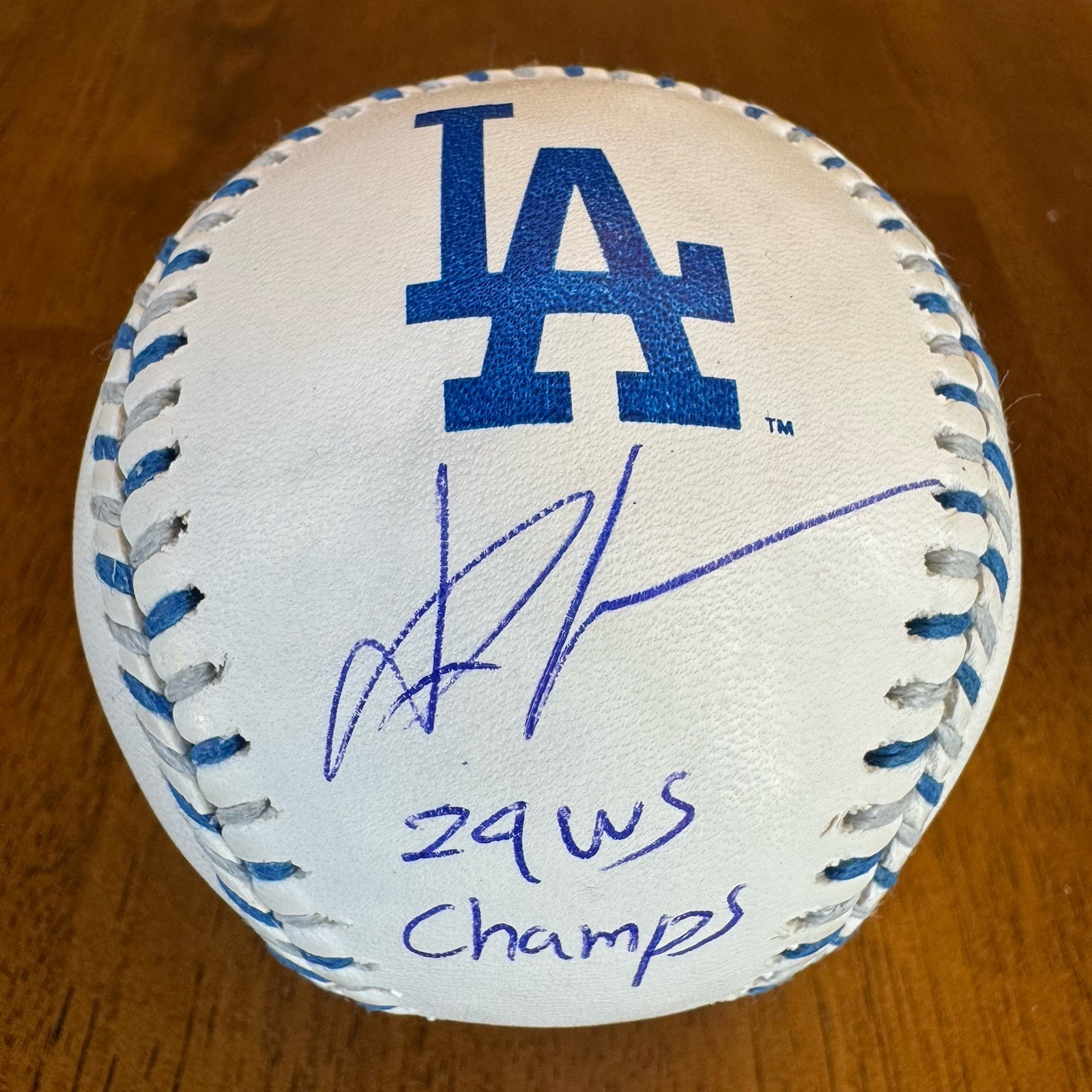 Yoshinobu Yamamoto 24 WS Champs Signed Autographed Logo Baseball Fanatics COA