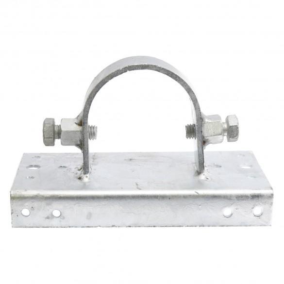 Chain Link Fence 2 1/2" [2 3/8" OD] x 6" Wood to Steel Post Adapters (Set of 4)