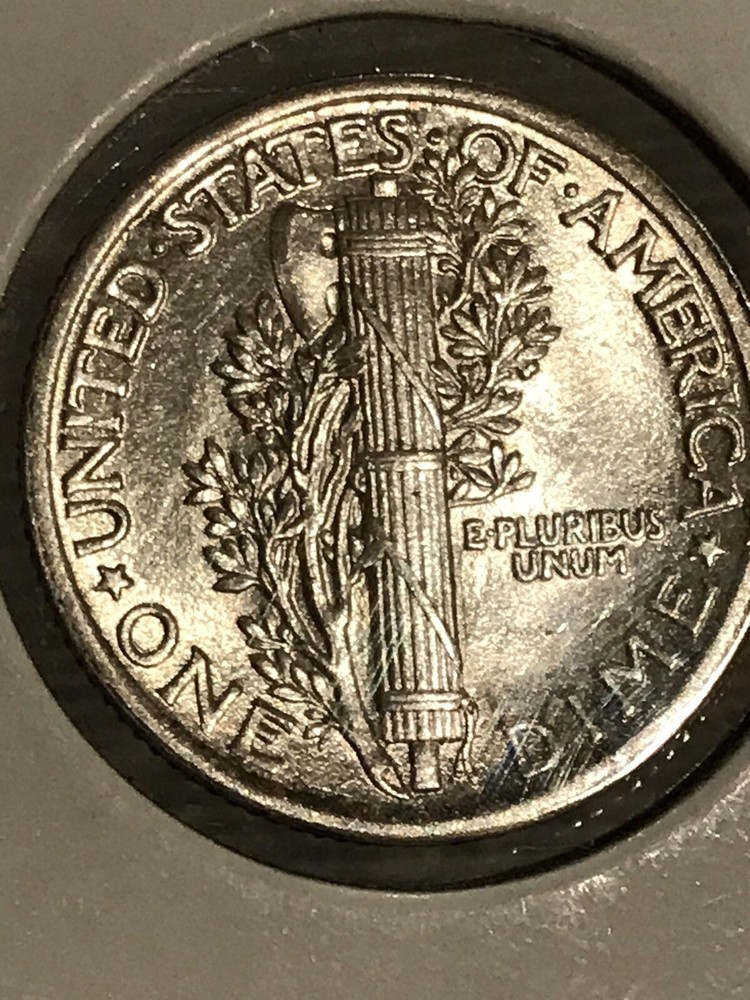1916 Mercury Dime Silver BU (fb)