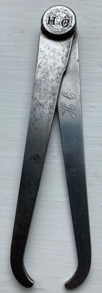 Vintage Flat leg Inside Callipers HG Engineering Measuring Collectible