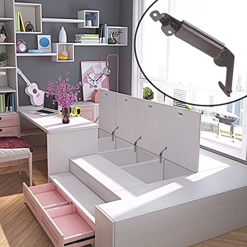 Spring Lid Support Hinge, 2Pcs Left and Right Lid Support Hardware Hinge for