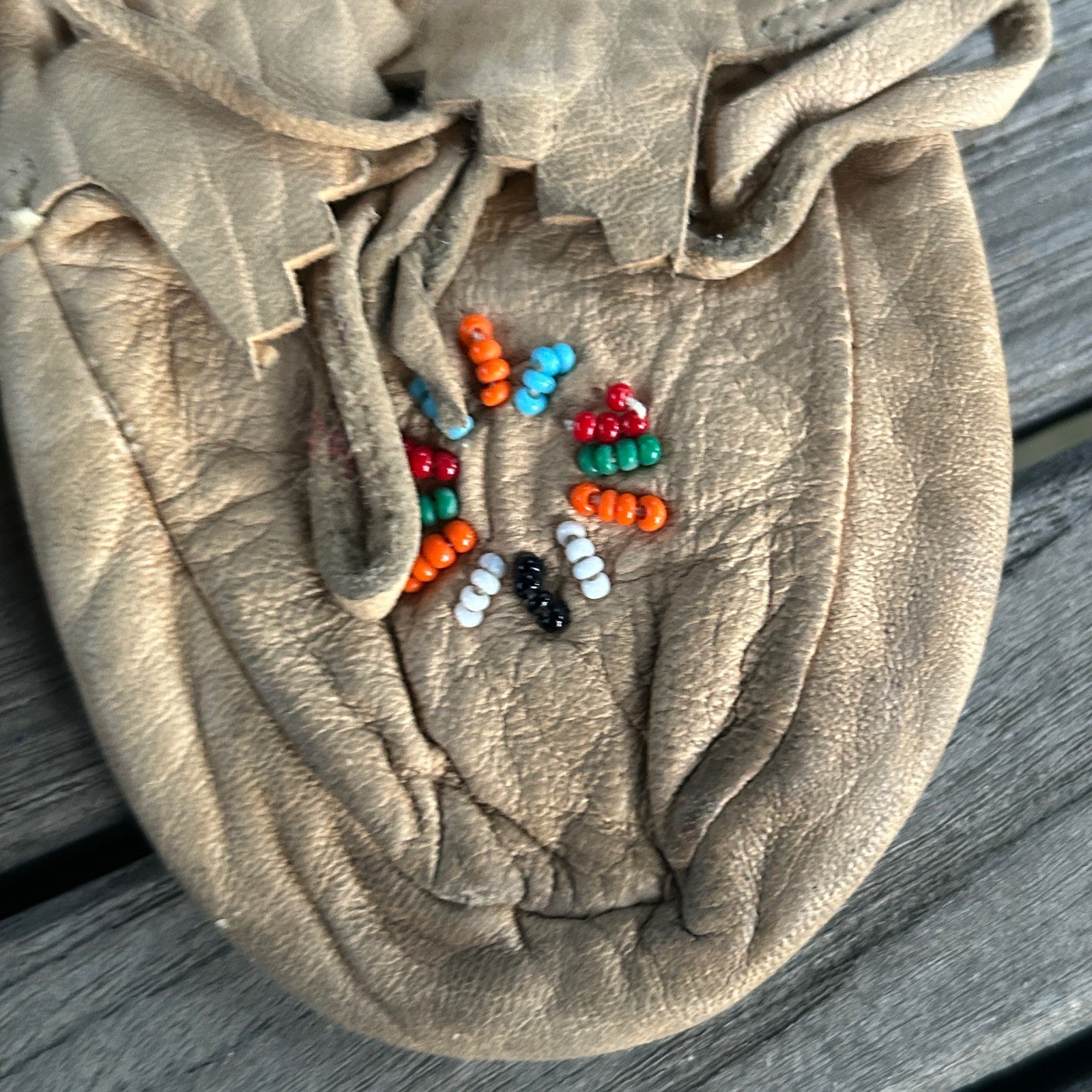 Vintage Native America Leather and Beadwork Toddler Moccasins