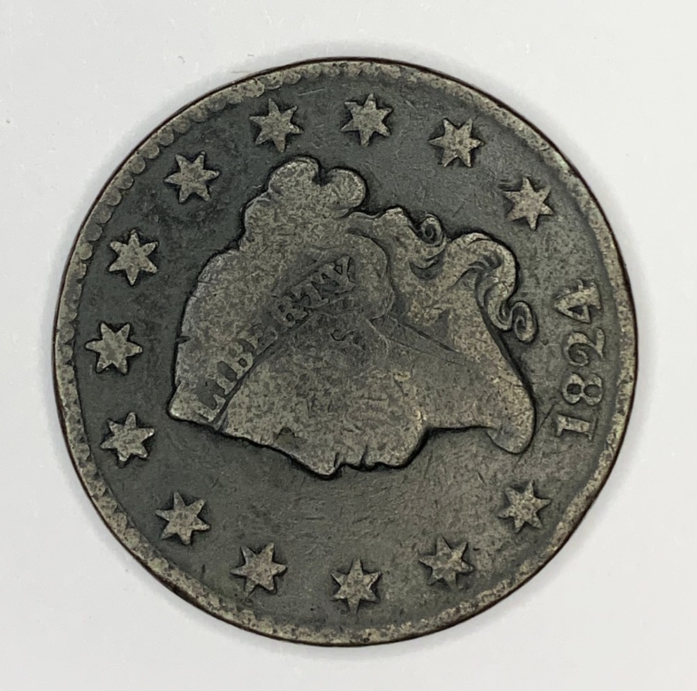 1824 4/2 Coronet Liberty Head Large Cent 4 Over 2