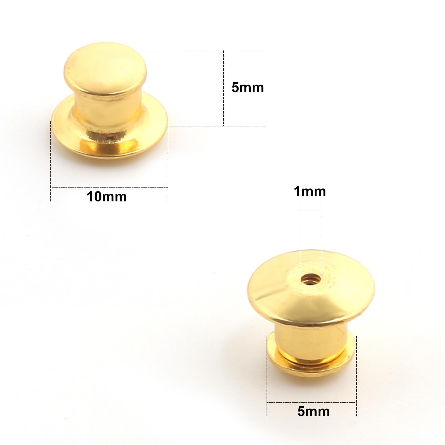 30 PCS Locking Pin Backs,Locking Keepers,Metal Backing for Glod