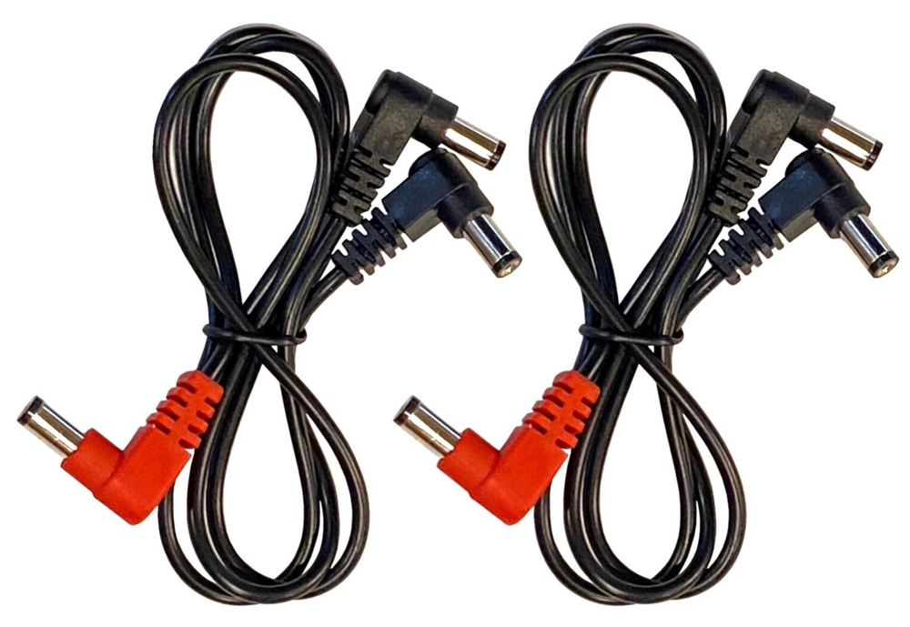 (2) Pack 2-Way Split Effects Pedal DC Power Cables for MXR DC Brick Power Supply