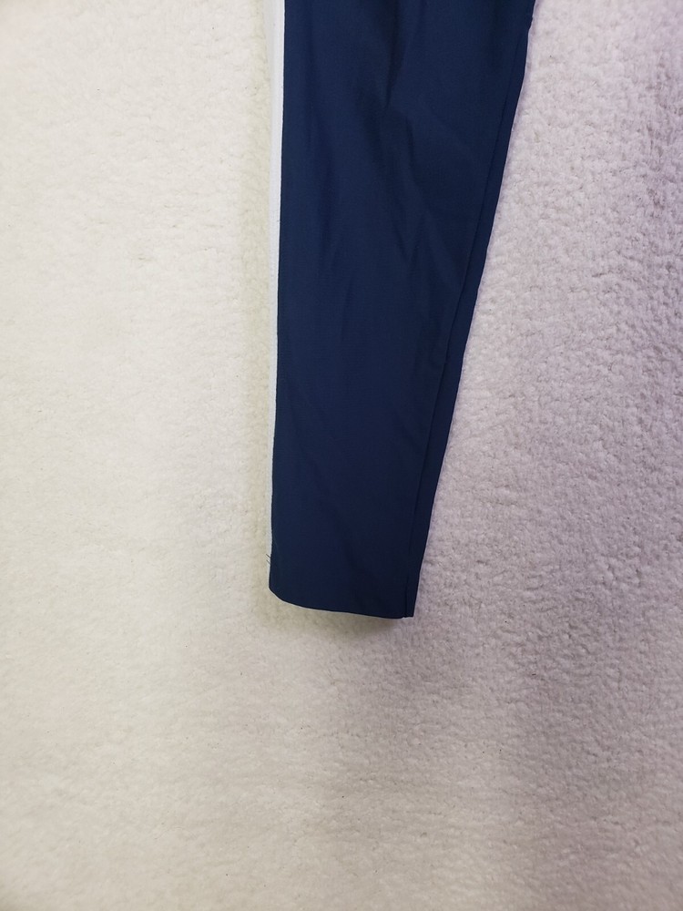 Under Armour Men Pants Large Blue 100% Polyester Drawstring Ankle Zip Activewear