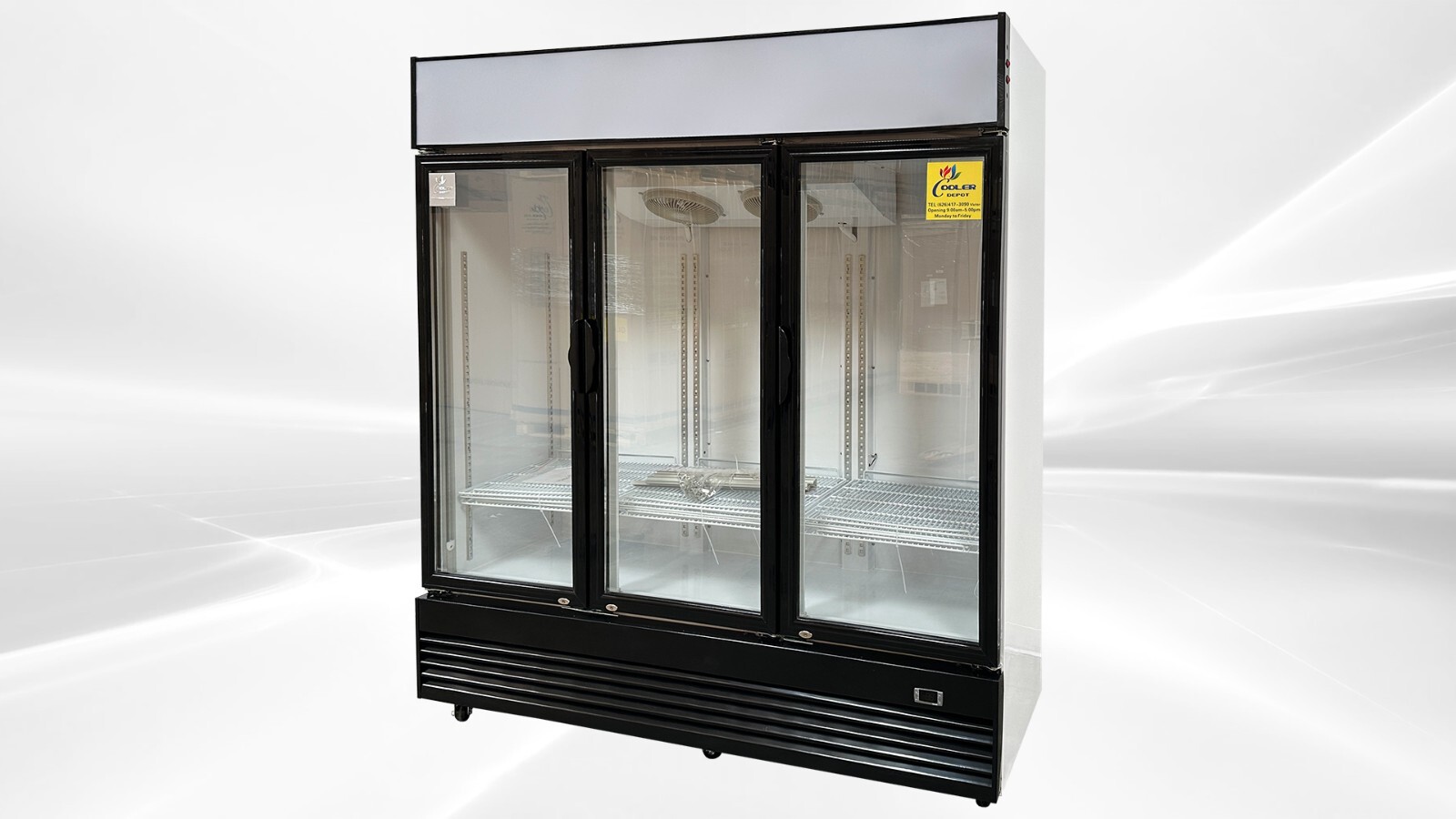NEW 74" Commercial Glass Door Refrigerator Display Merchandiser Cooler NSF ETL