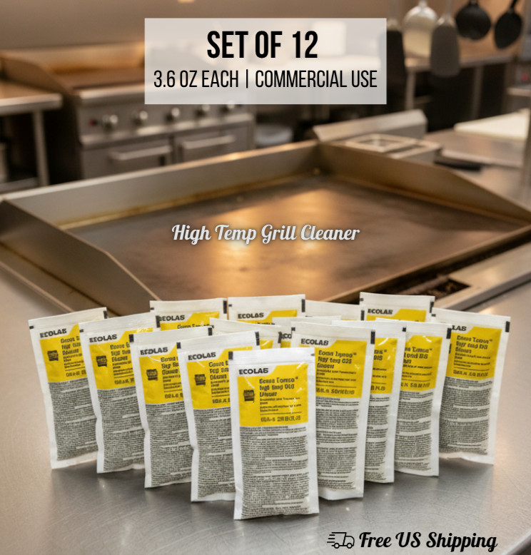 Ecolab Grease Express High Temp Grill Cleaner 3.6 oz Set of 12