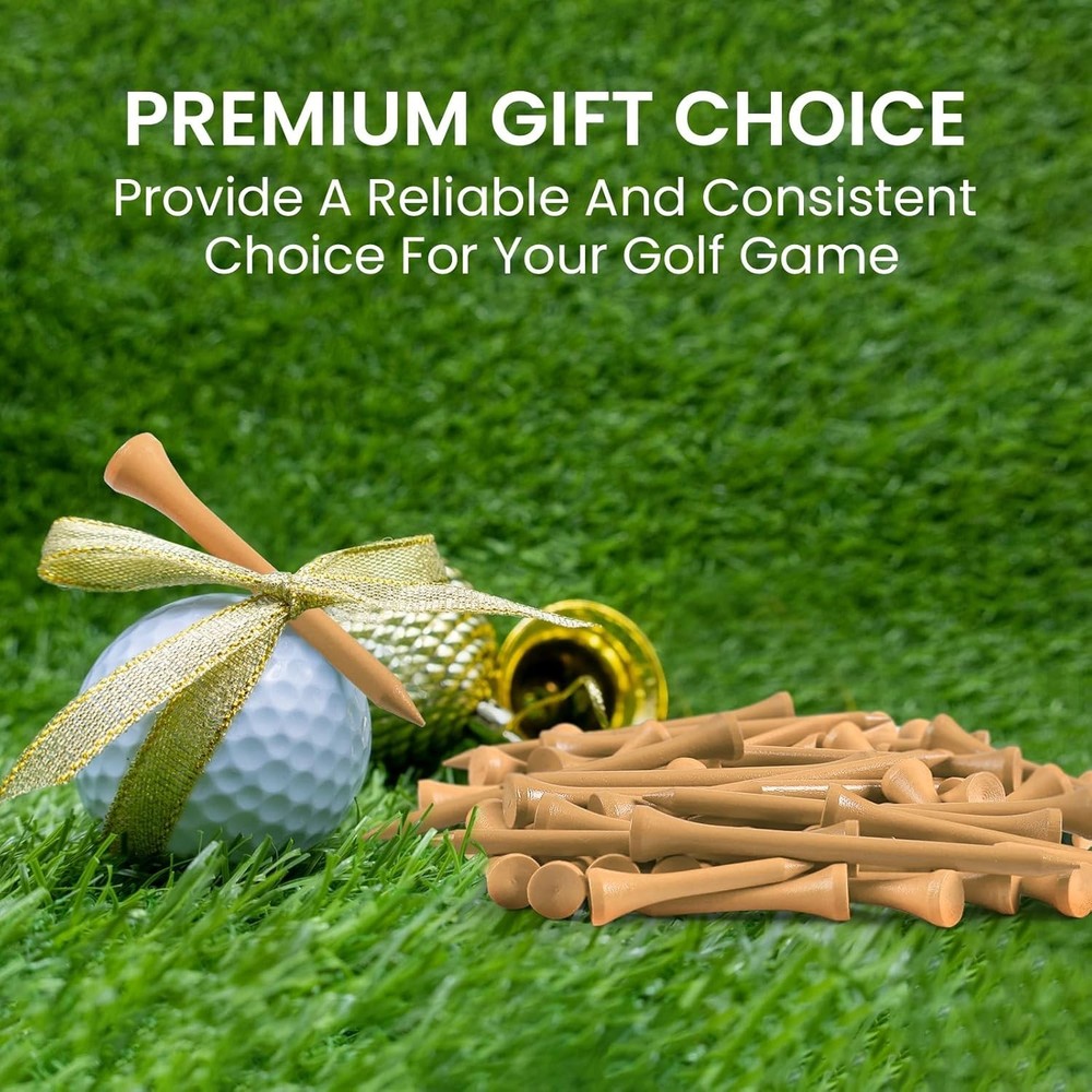Eco-Friendly Bamboo Golf Tees - Available in Bulk 1000 Count for Performance
