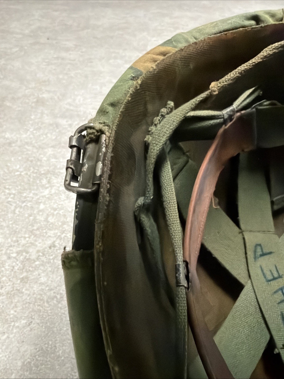 Vietnam WWII Steel Pot FRONT SEAM Helmet Mitchell Cover Liner NICE