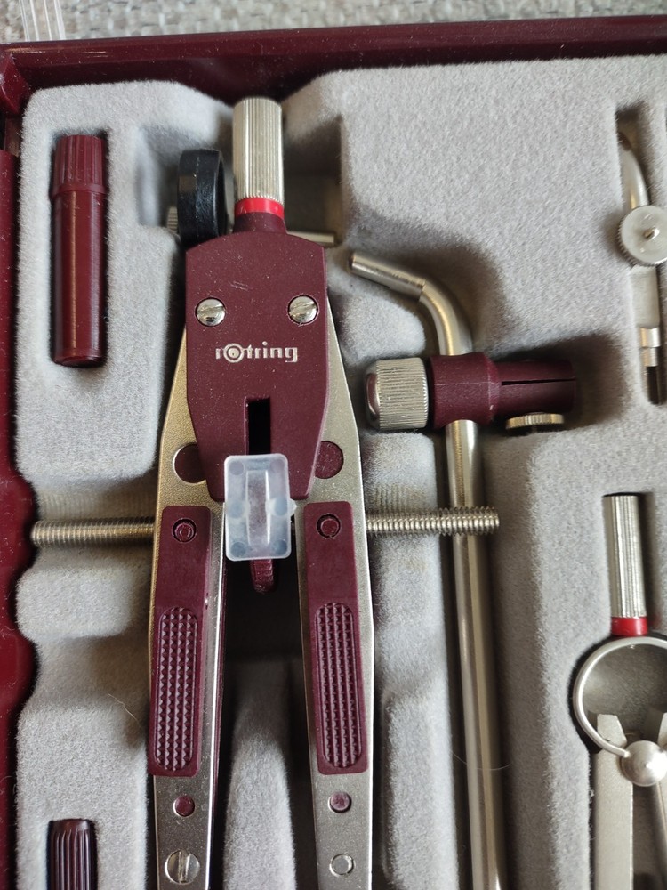 Geproft Rotring Drafting Compass Set Looks Complete Excellent MINT NOS Shape