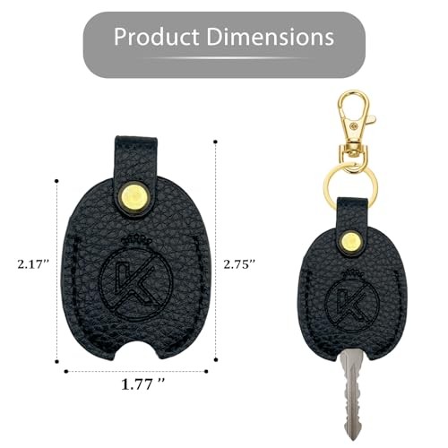 Leather Key Sleeve for Broken Key, Car Key Cover, Key Loop Replacment, Black