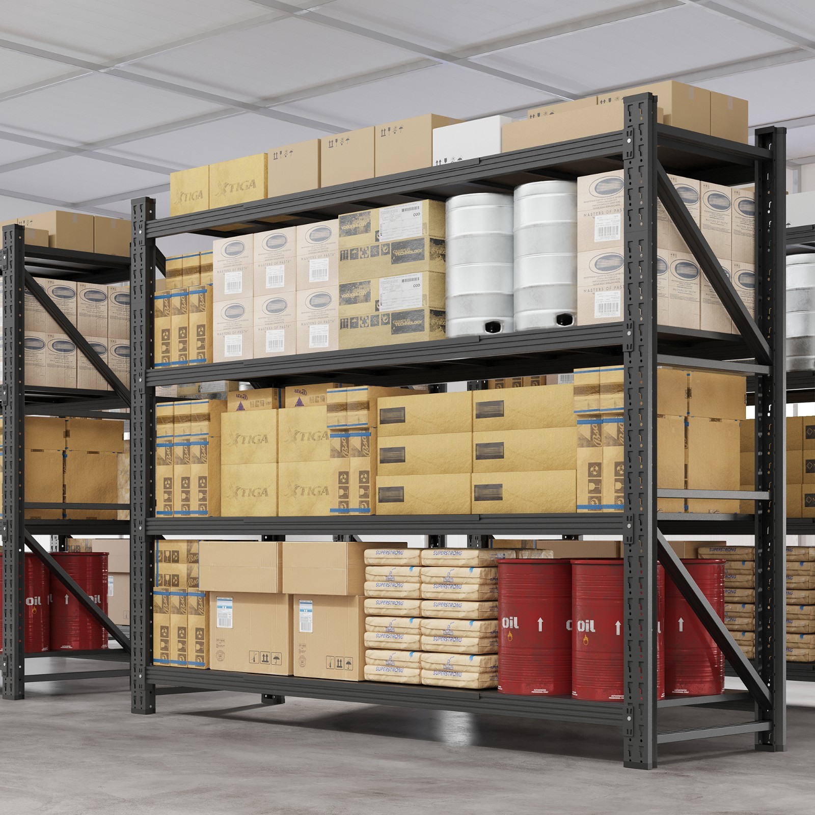 Heavy Duty 79" Garage Shelving Unit, 7000 lb Capacity Steel Rack for Warehouse S