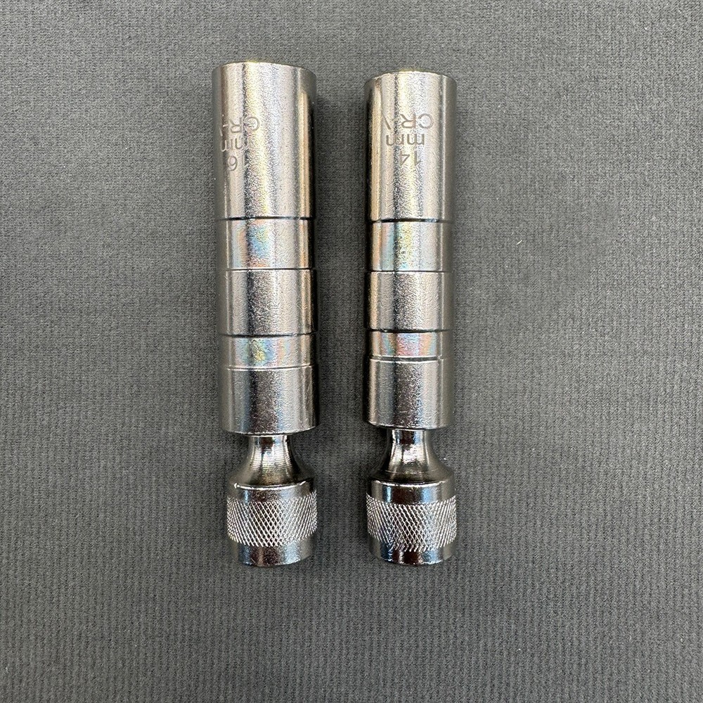 14MM 16MM Thin Wall Magnetic Swivel Spark Plug Socket 12-Point Removal Tool US