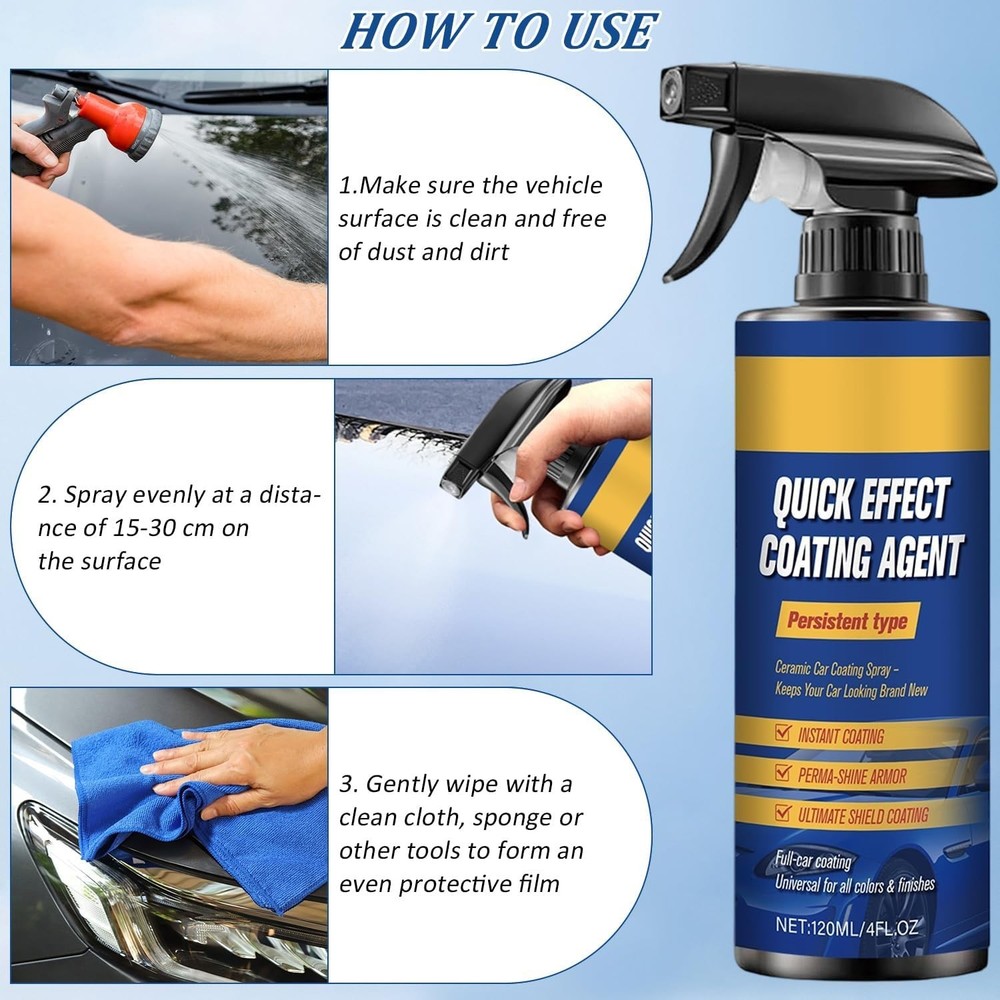 Advanced Car Quick-Acting Coating Agent Spray, Car Coating Spray, Quick Effect