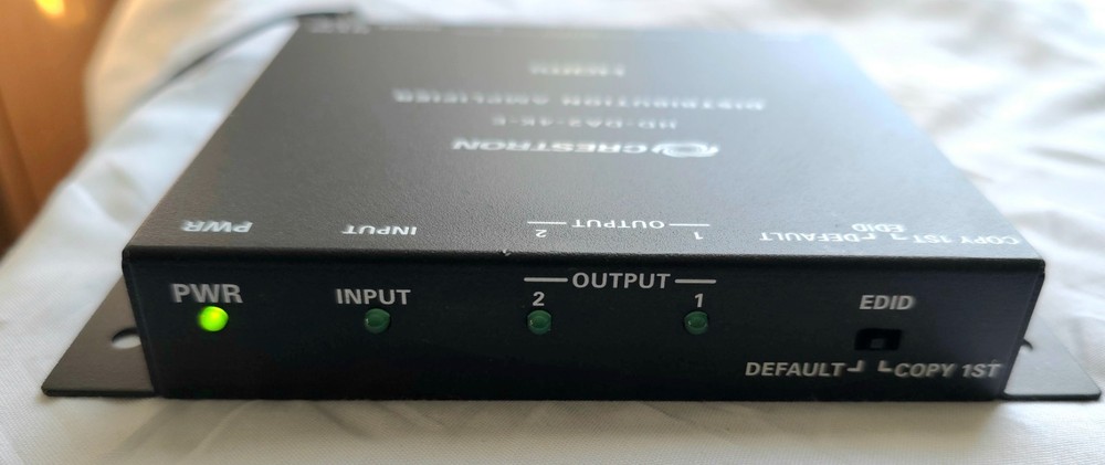 Crestron HD-DA2-4K-E HDMI Distribution Amplifier With OEM Power Supply.