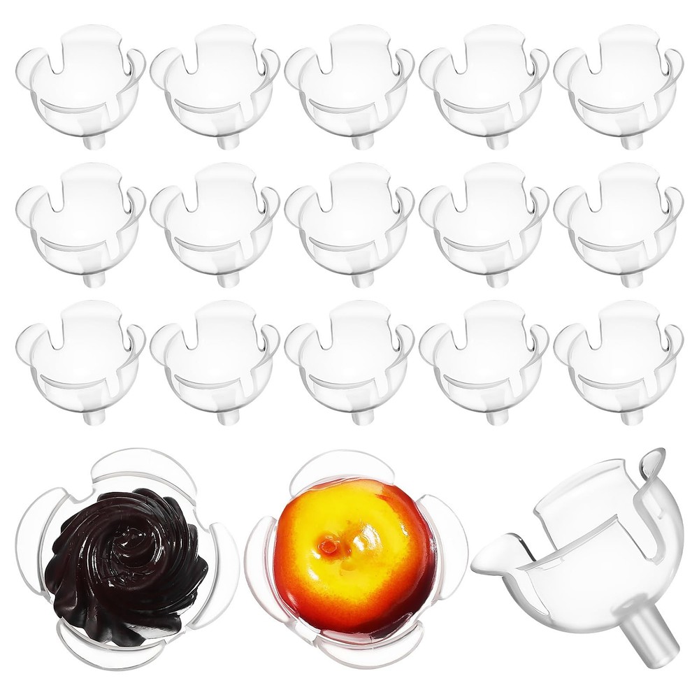 100 PCS Clear Chocolate Truffle Holder Plastic Round Wrapper Candy Case