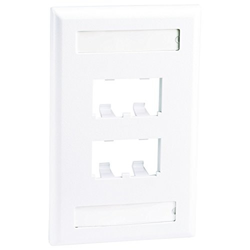PANDUIT 4 Socket Mini-Com Classic Faceplate (cfpl4why)