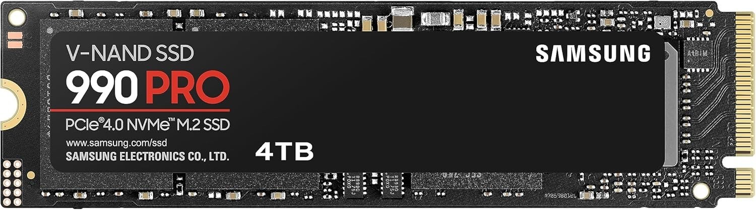 Samsung 990 PRO SSD 4TB PCIe 4.0 M.2 2280 Internal Solid State Hard Drive, Seq.