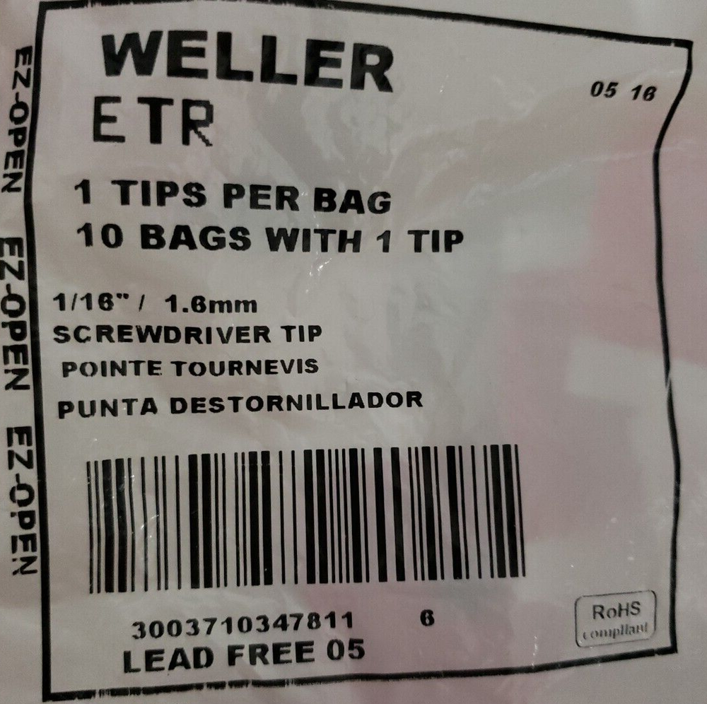 Weller ETR Tip 1/16 Screwdriver tip