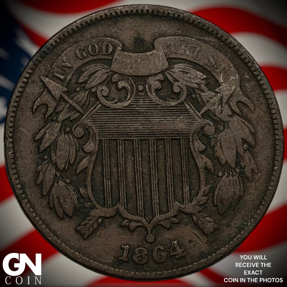 1864 2 Cent Piece  M5873