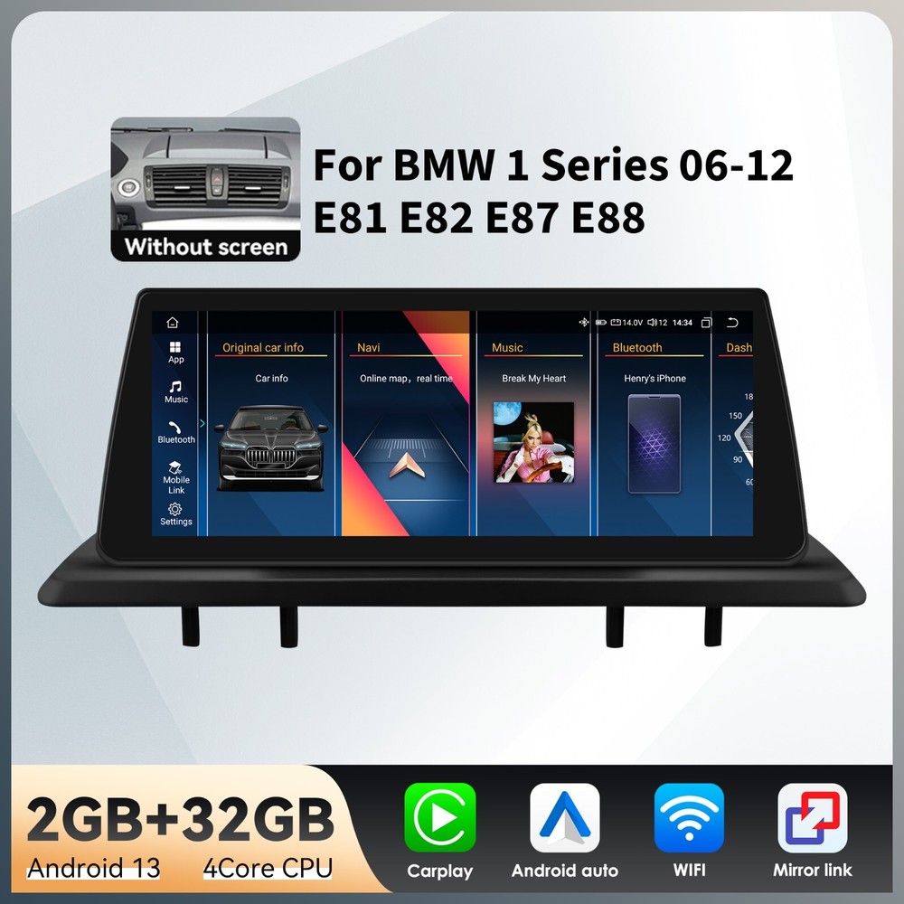 10.25" For BMW E81 E82 E87 E88 Without Screen Android Car Stereo Radio Head Unit