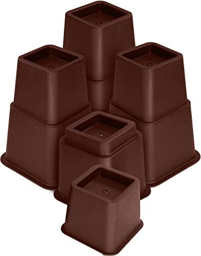 Adjustable Bed Risers, Stackable Frame Furniture Risers, 3, 5 or 8 Inch Height