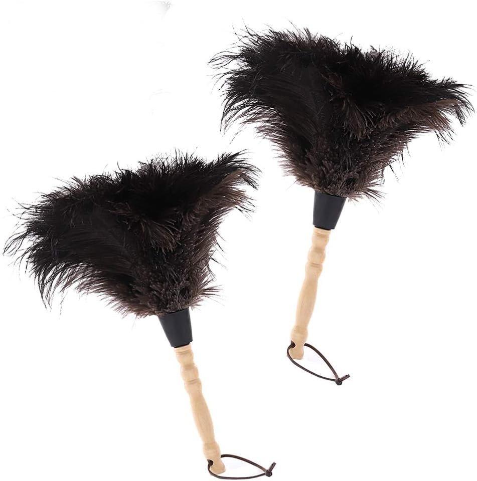 Natural Bla Ostrich Feather Duster, 2 Pas, Car Duster