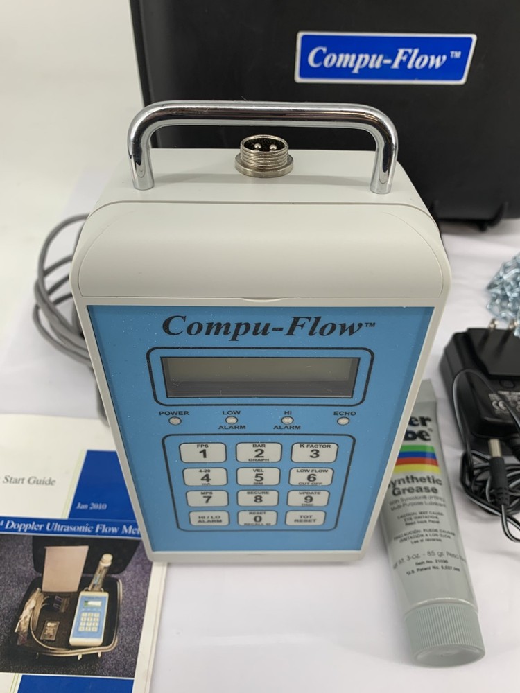Teksco C6 Compu-Flow Fixed & Portable Doppler Ultrasonic Flow Meter Kit