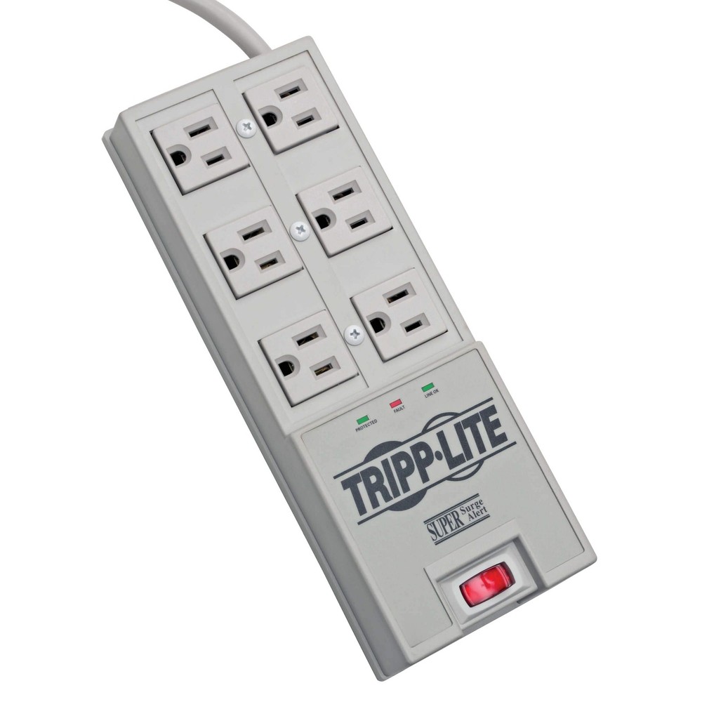 Tripp Lite 6 Outlet Surge Protector Power Strip, 6ft Cord, Right-Angle Plug, & $