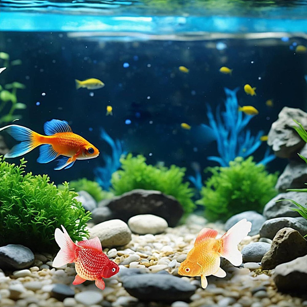 Artificial Aquarium Fish Floating Artificial Aquarium Fish Orange Like-minded