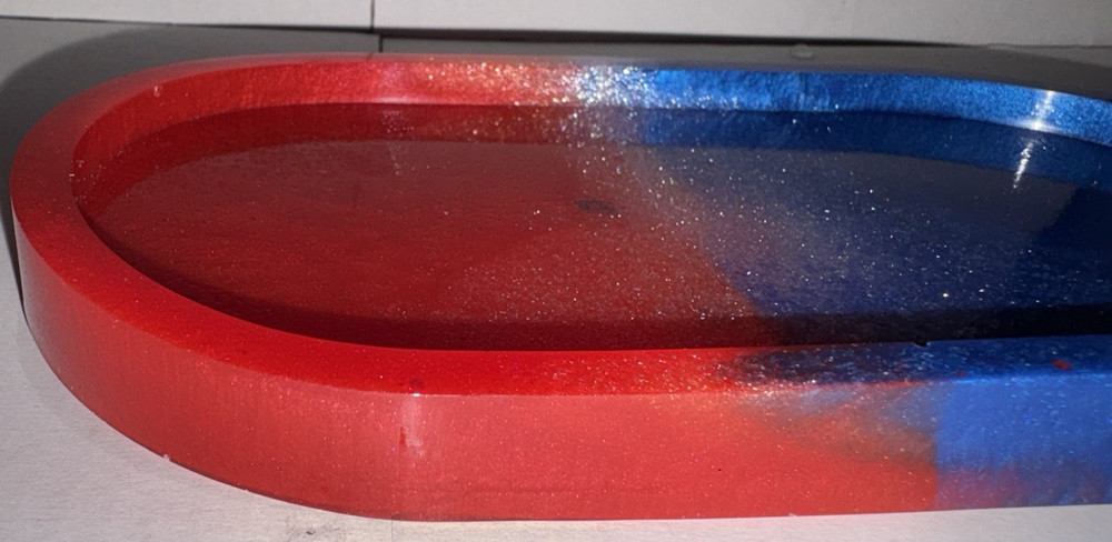 Blue/Red Epoxy Resin Soapdish Laundry Soapdish