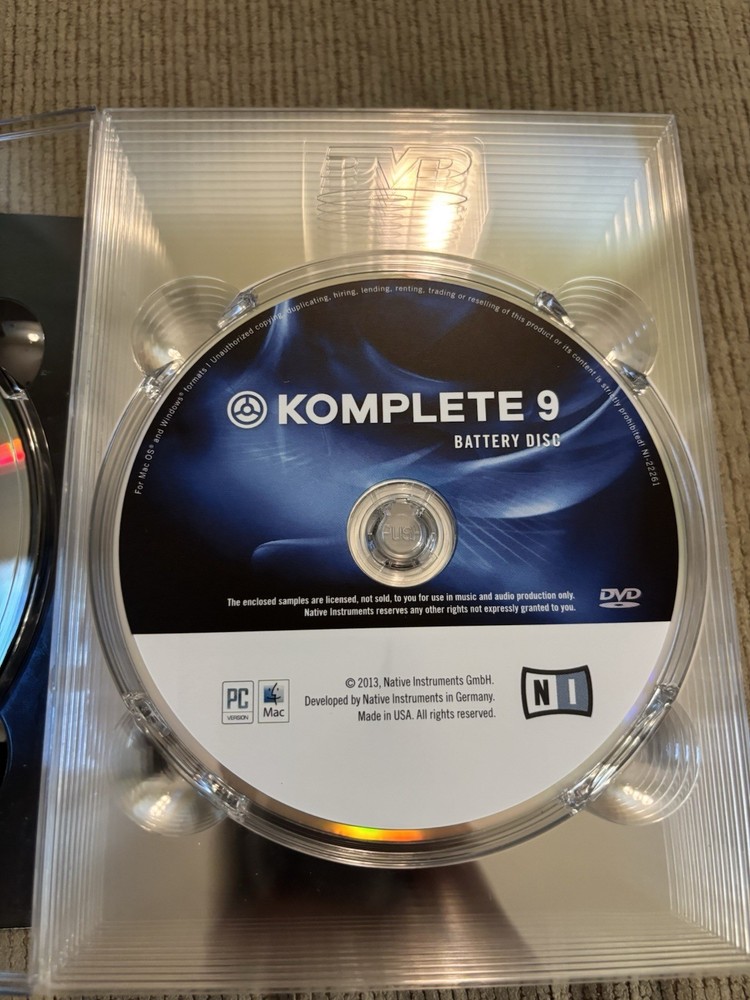 Komplete 9 Native Instruments & Effects Collection 12 Discs No Serial Number