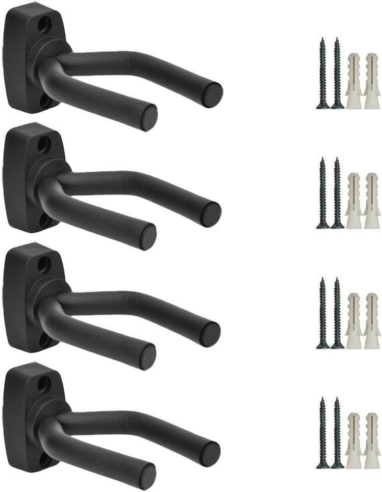 Guitar Hanger Wall Mount 4 Pack - Protect Your Instruments in Style