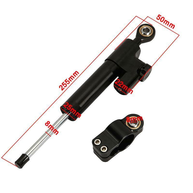 Universal CNC Motorcycle Steering Damper Stabilizer Linear Reversed Safe Control