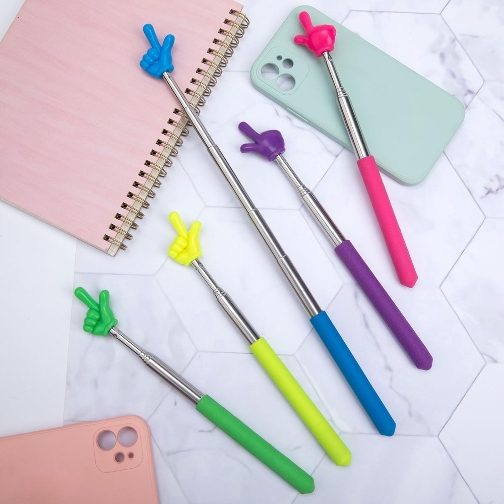 5 Pack Extendable Pointer Stick for Classroom School Kindergarten Elemtary