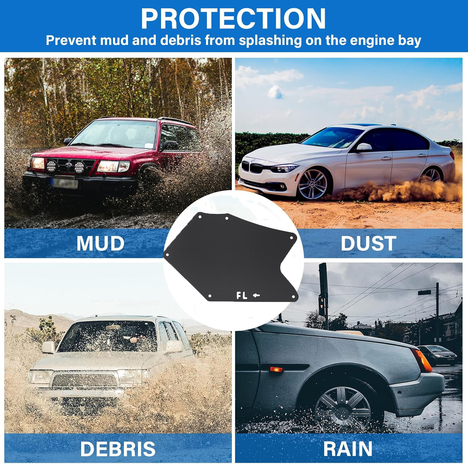 For Toyota Tundra & Sequoia 2007-2022 Splash Shield Fender Liner Apron Seal