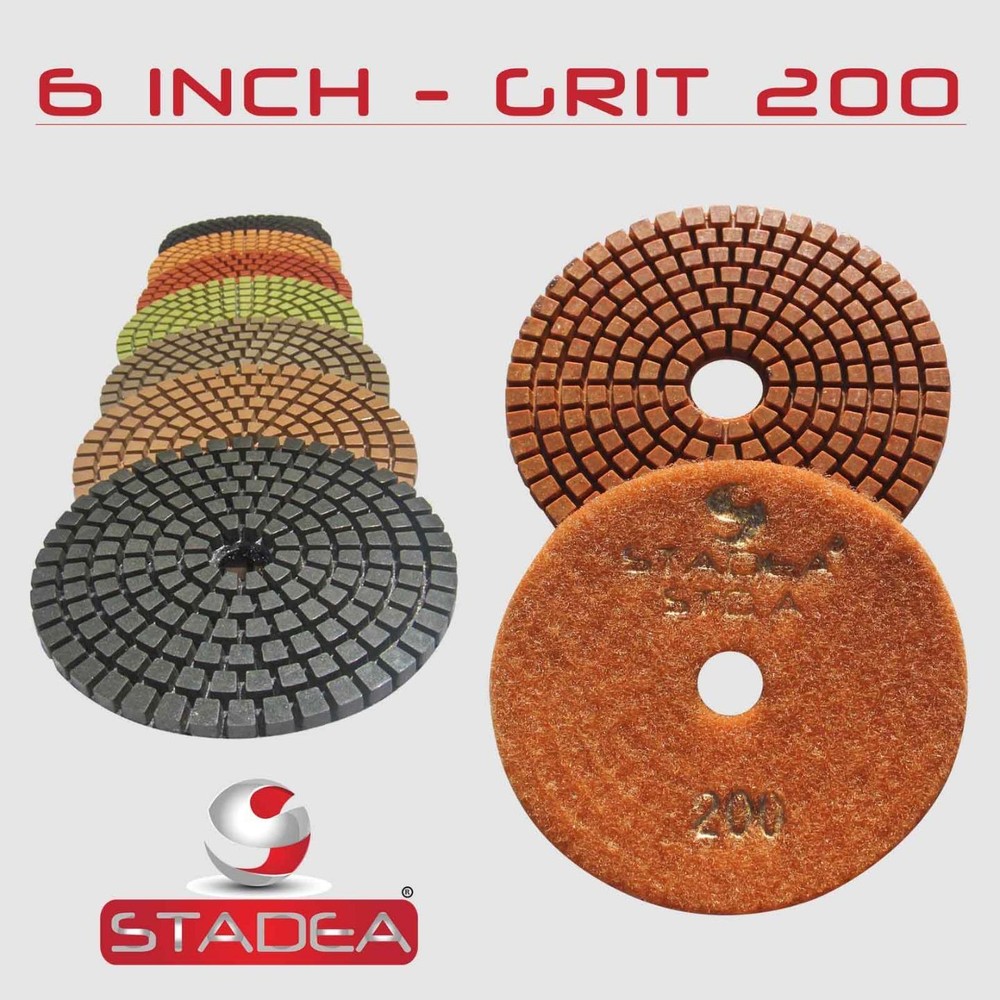 6" PREMIUM DIAMOND POLISHING PADS :Pick Grit & Quantity