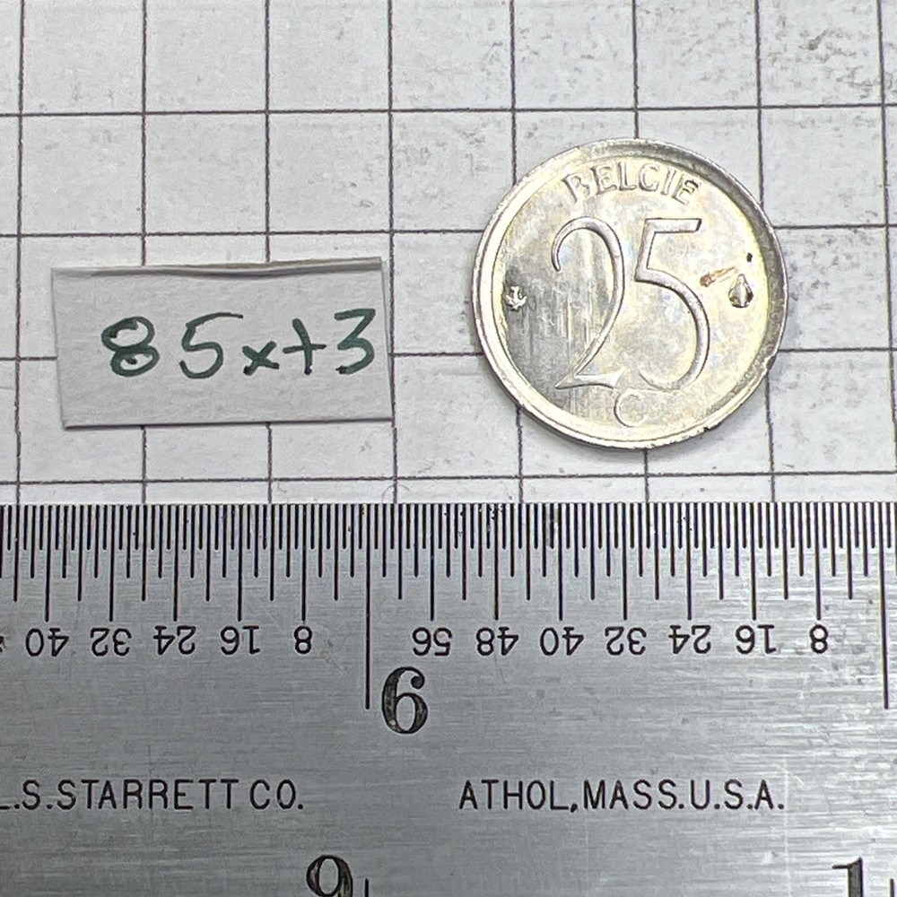 1966 Belgium 25 Centimes - Beautiful Coin