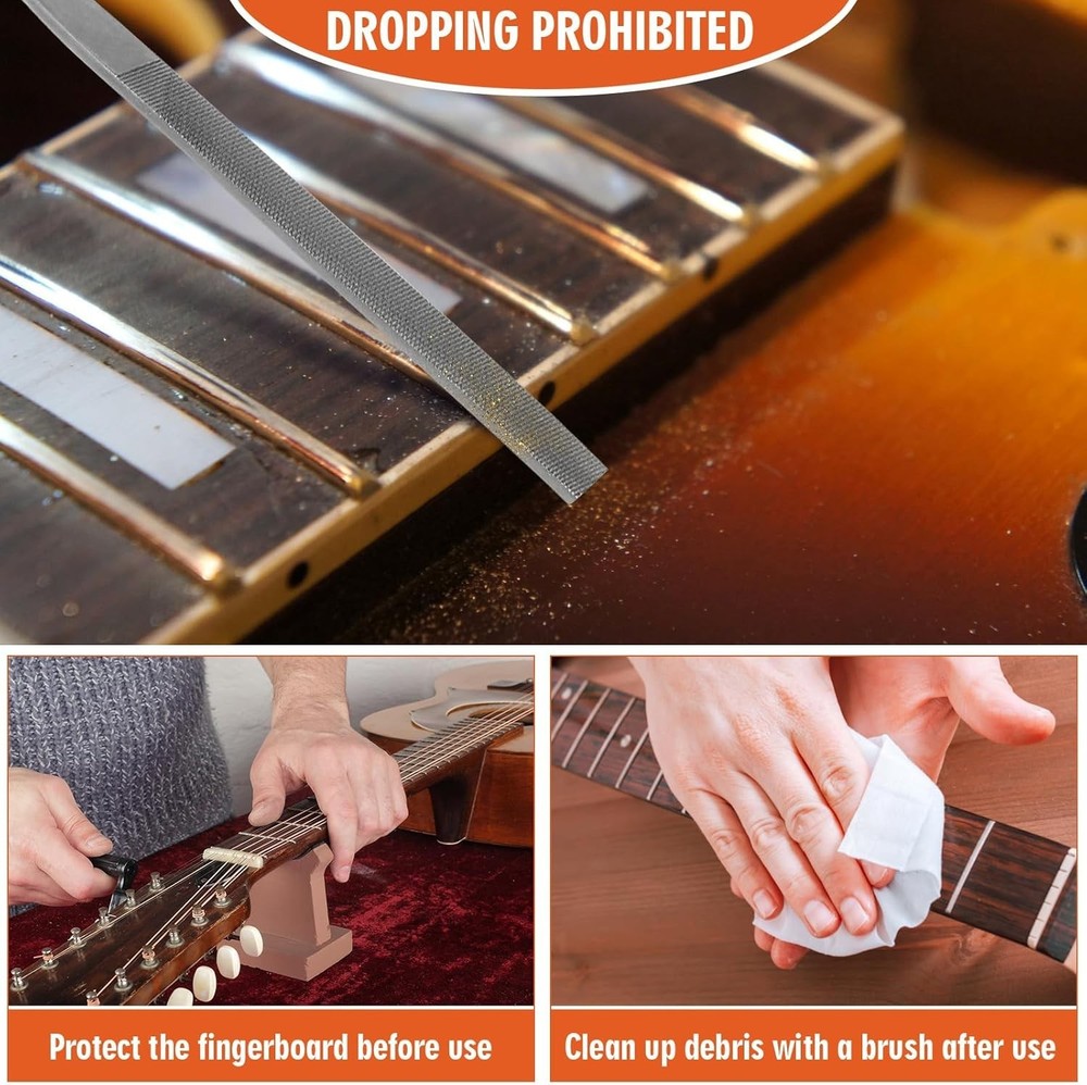 GUITAR Fret End Dressing File Set 2PCS Luthier Tool for Sharp Frets
