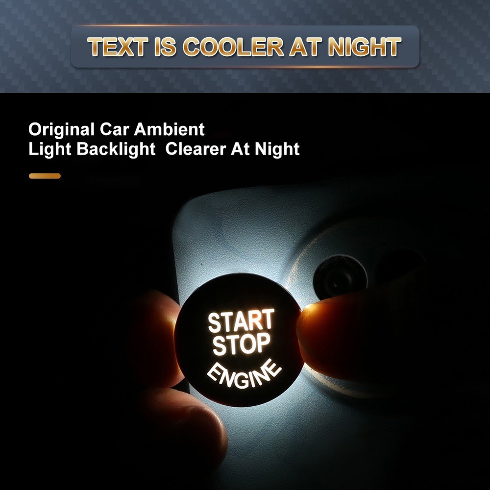 Black Engine Start Stop Switch Button Cover Fit for BMW E60 E70 E83 E84 E90 E92